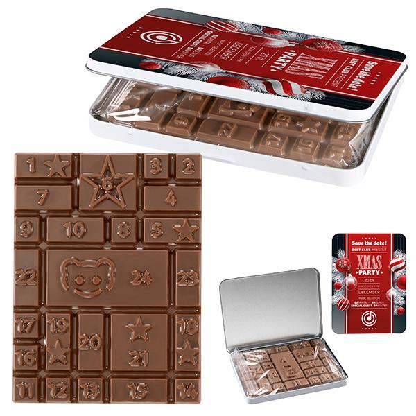 Adventskalender MINI Dekordose - Standard-Adventskalender-Schokoladentafel