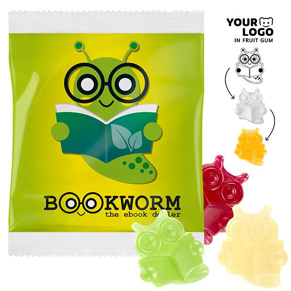 Fruchtgummi INDIVIDUELL 30g, VEGAN im kompostierbaren Tütchen