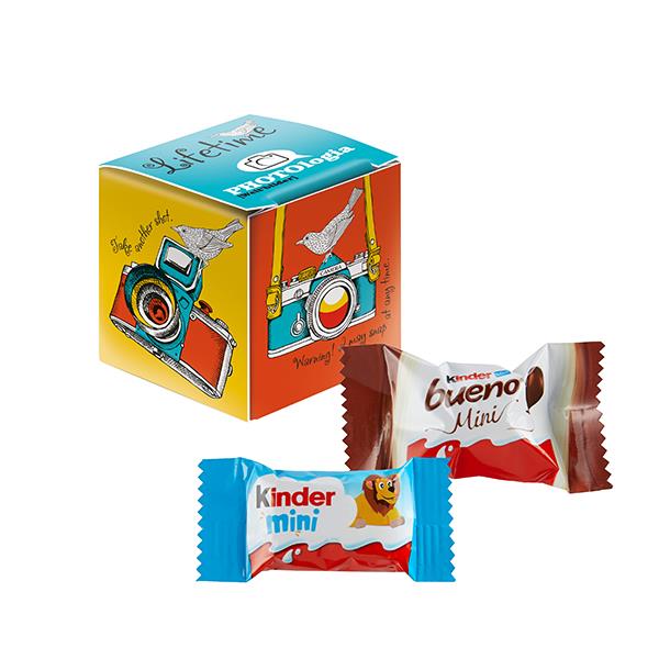 Mini Promo-Würfel mit Kinder Schokolade Mini & Kinder bueno Mini Mix