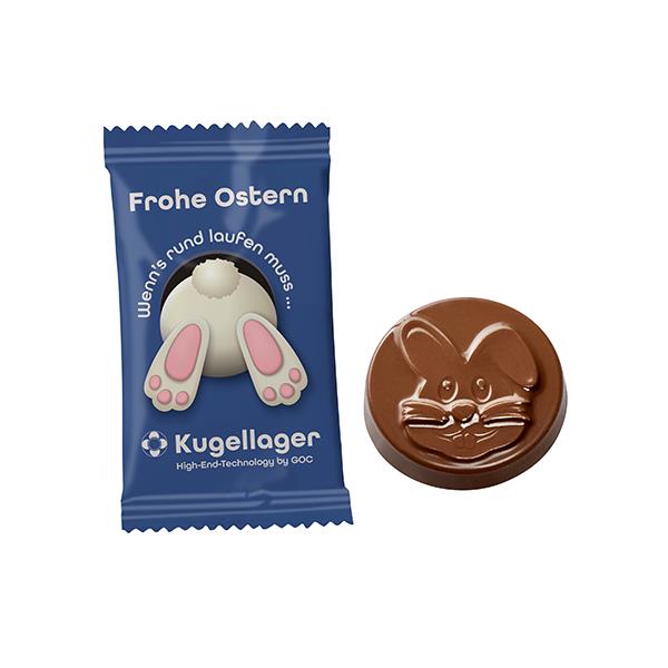 Schokotaler ´Osterhase´ im konventionellen Flowpack