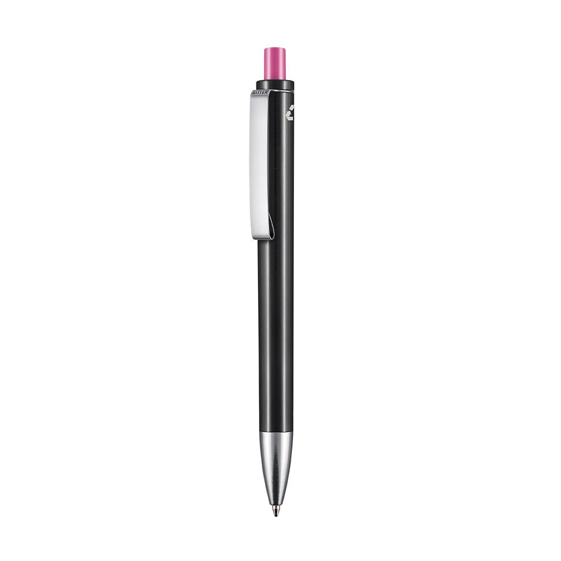 schwarz recycled (PCR)/fuchsia-pink