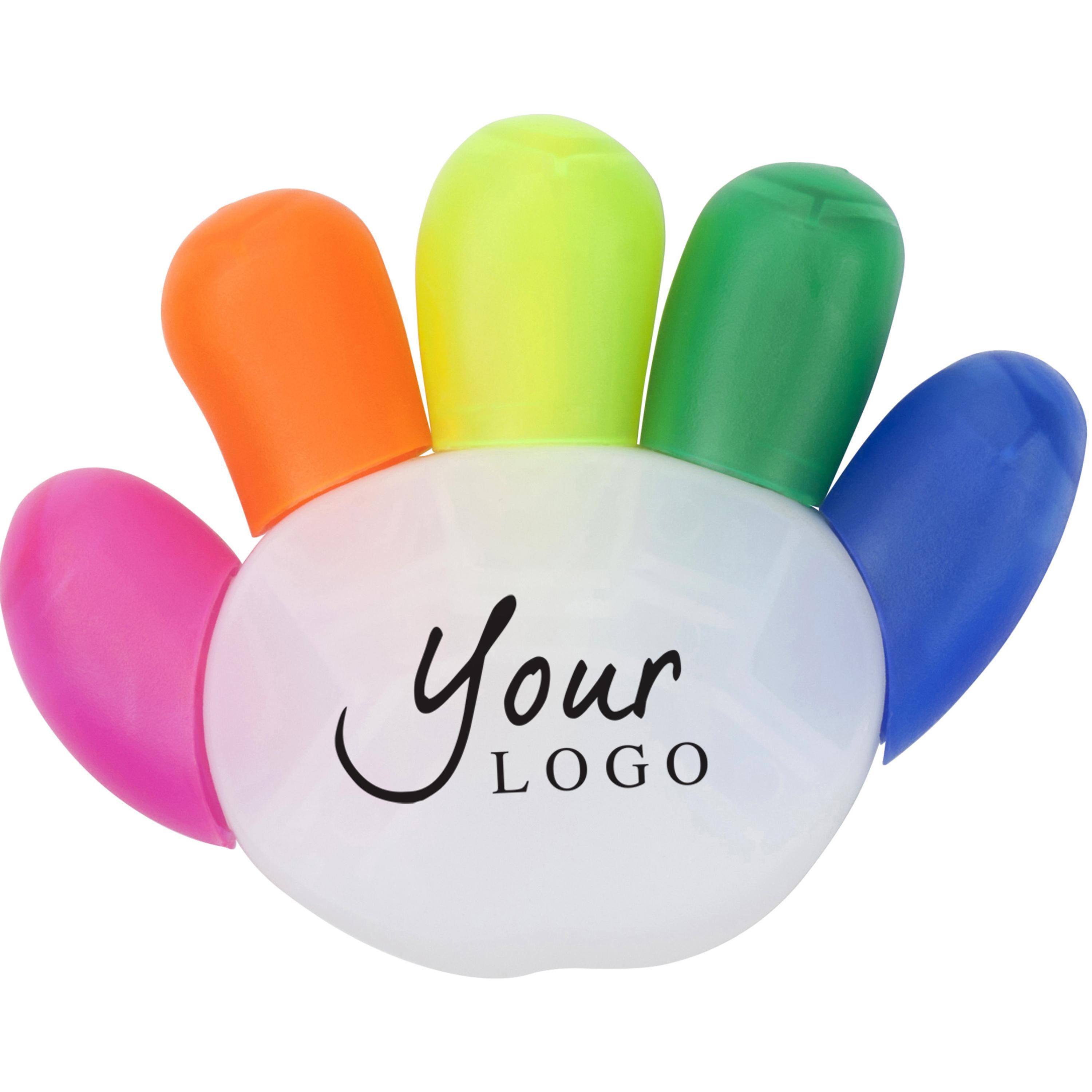 Textmarker Sierra | 5 Farben | Handform