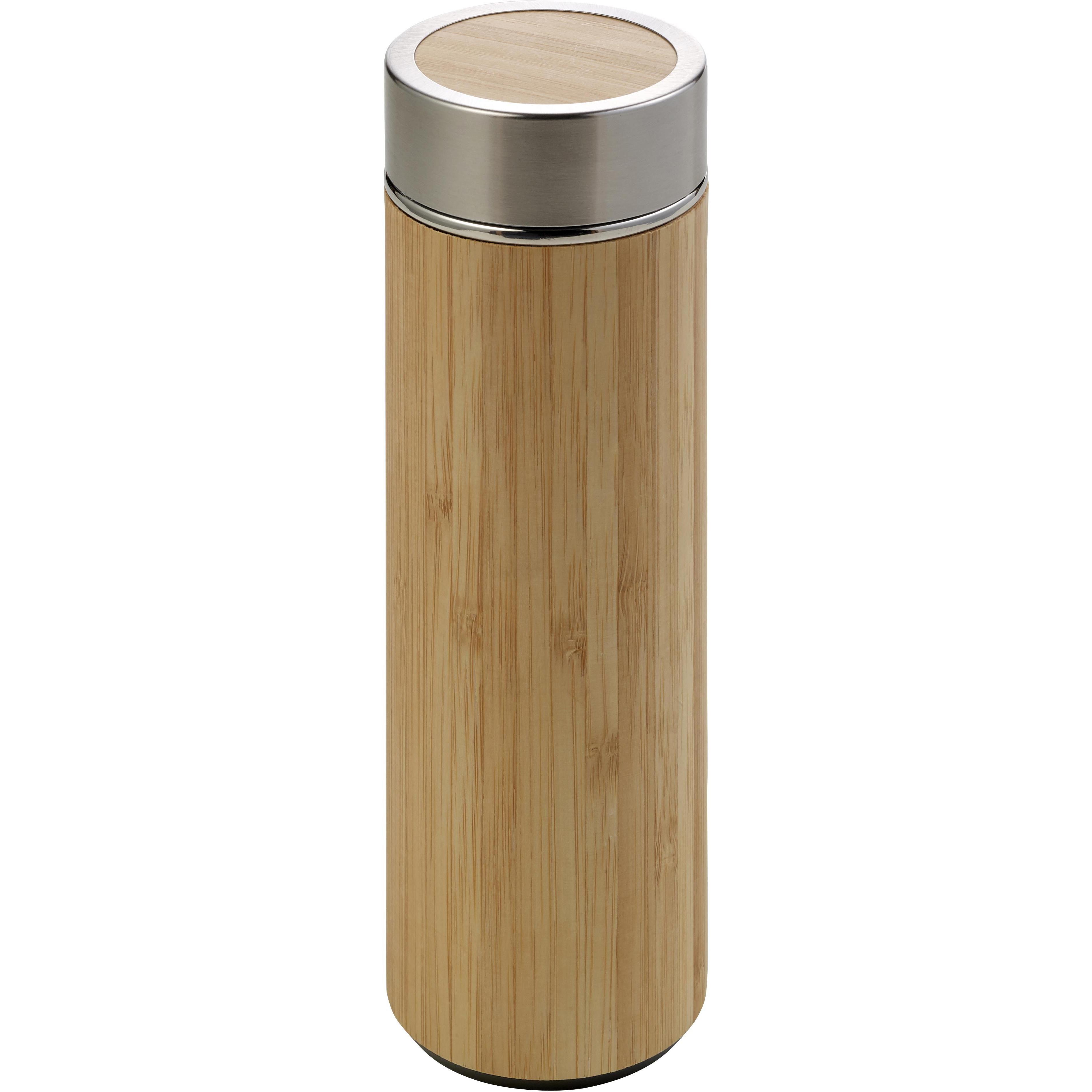 Trinkflasche Yara | Edelstahl und Bambus | 420 ml | Tee-Ei