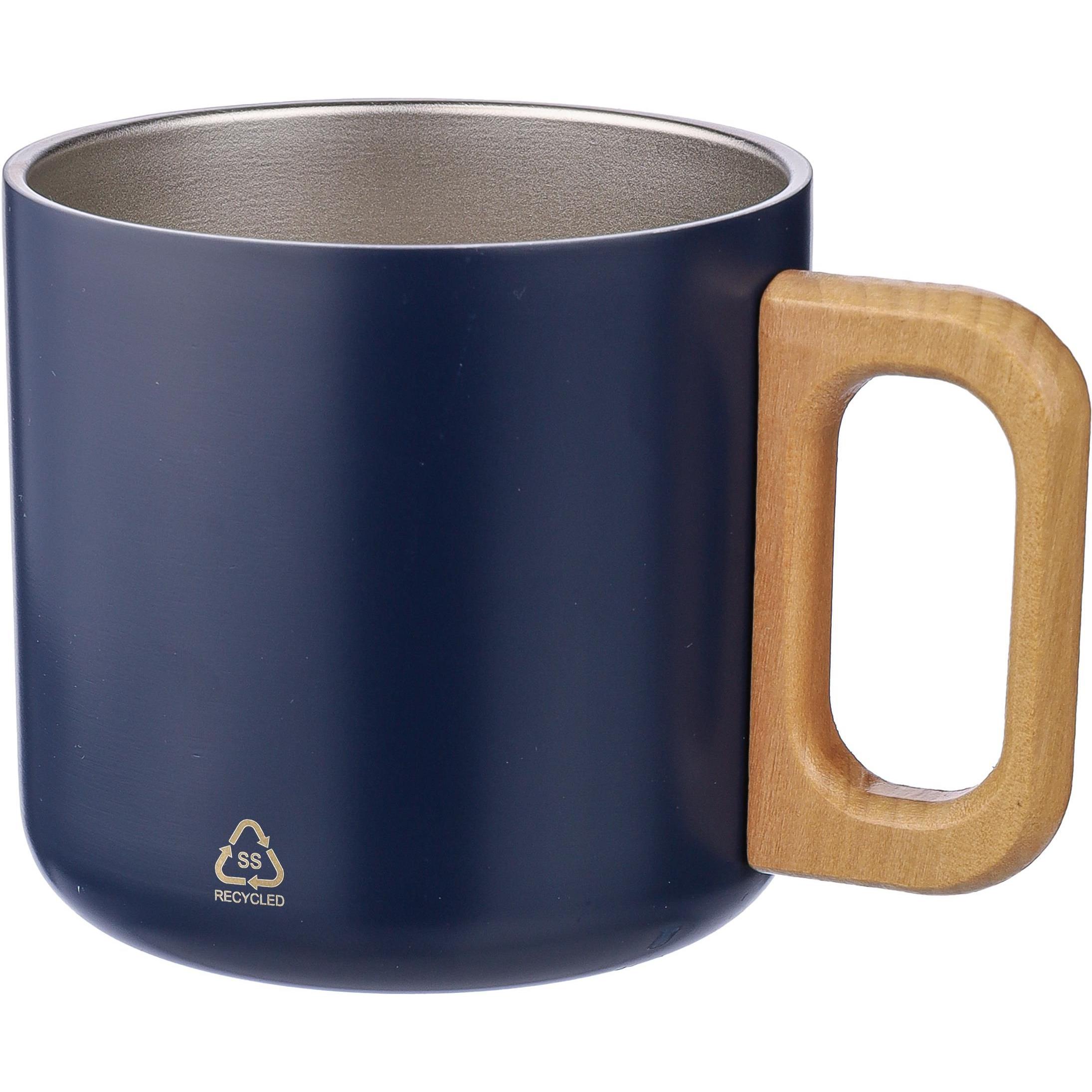 Becher Dwight | Edelstahl | Holzgriff | 400 ml
