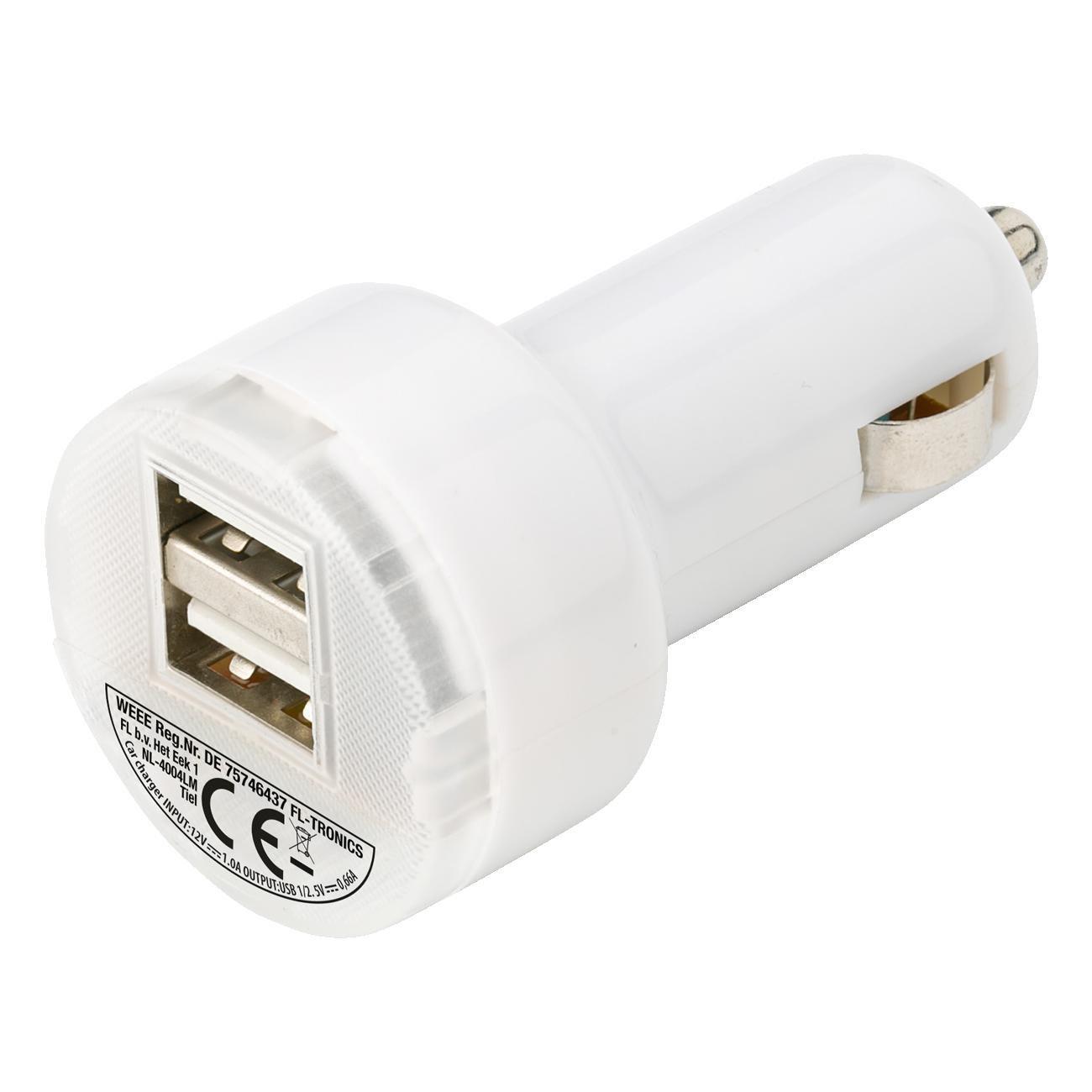 USB-KFZ Ladestecker ´Duo´ aus Kunststoff