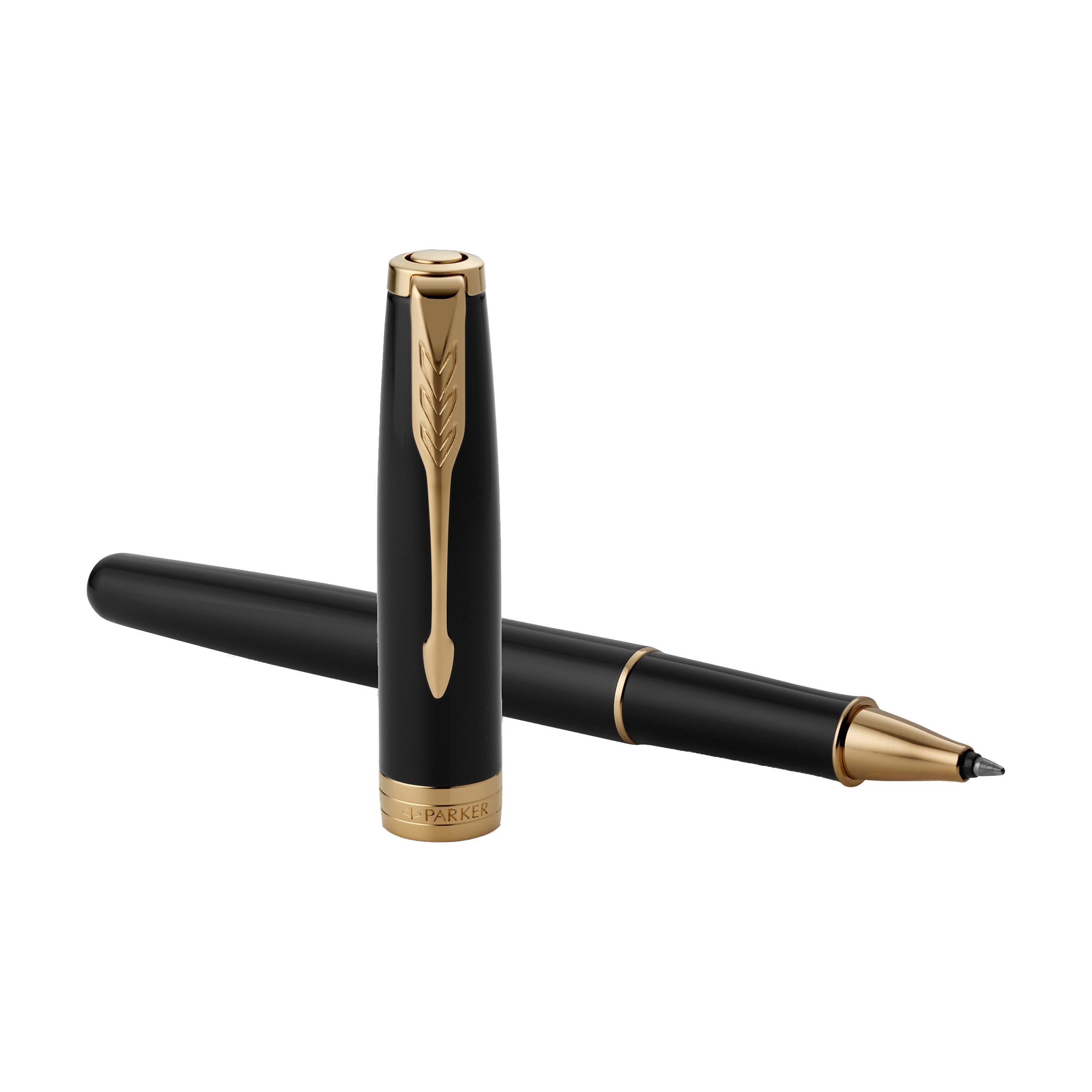 Parker Sonnet Tintenroller | Goldfarbene Zierelemente