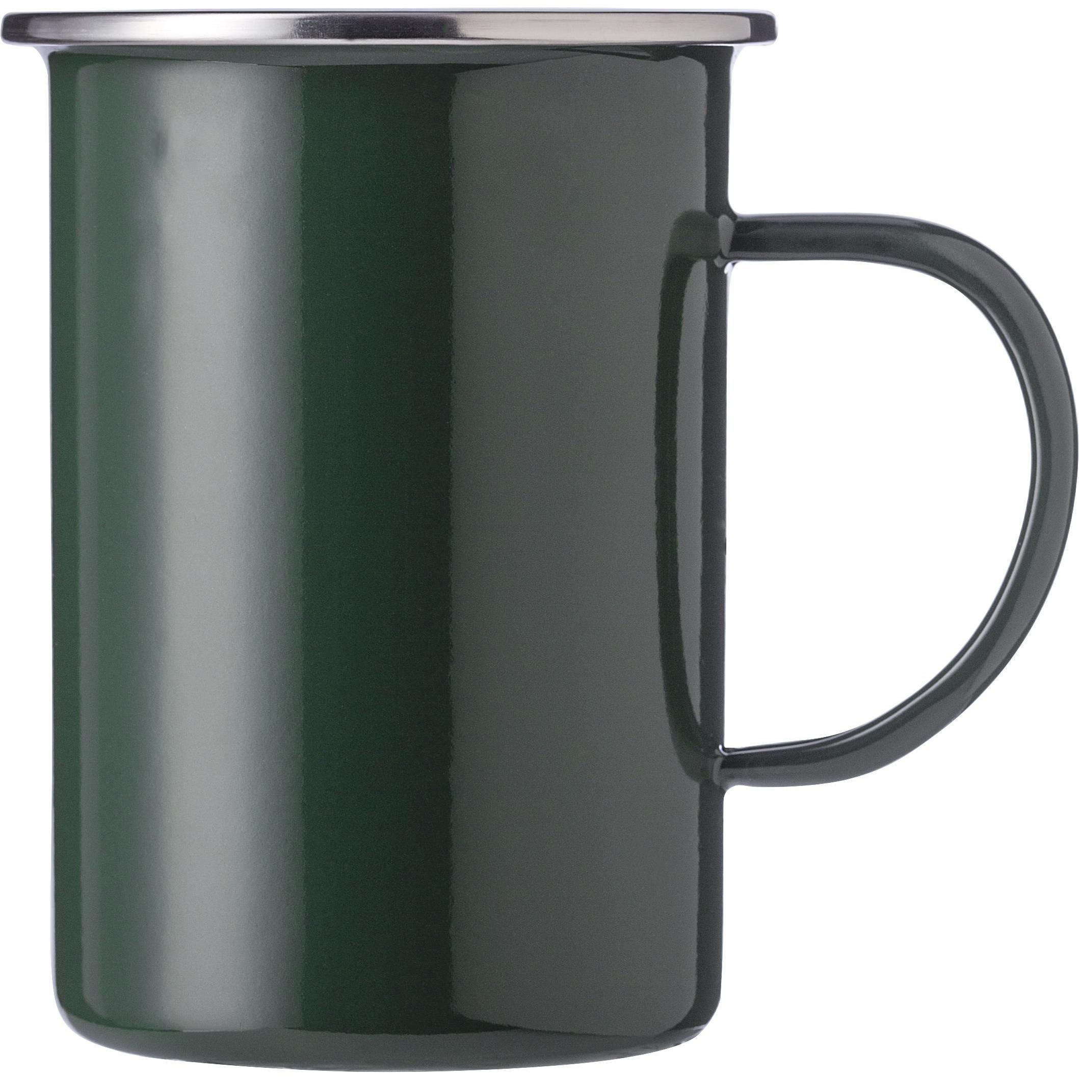 Emaille-Tasse Ayden | Edelstahlrand | 450 ml