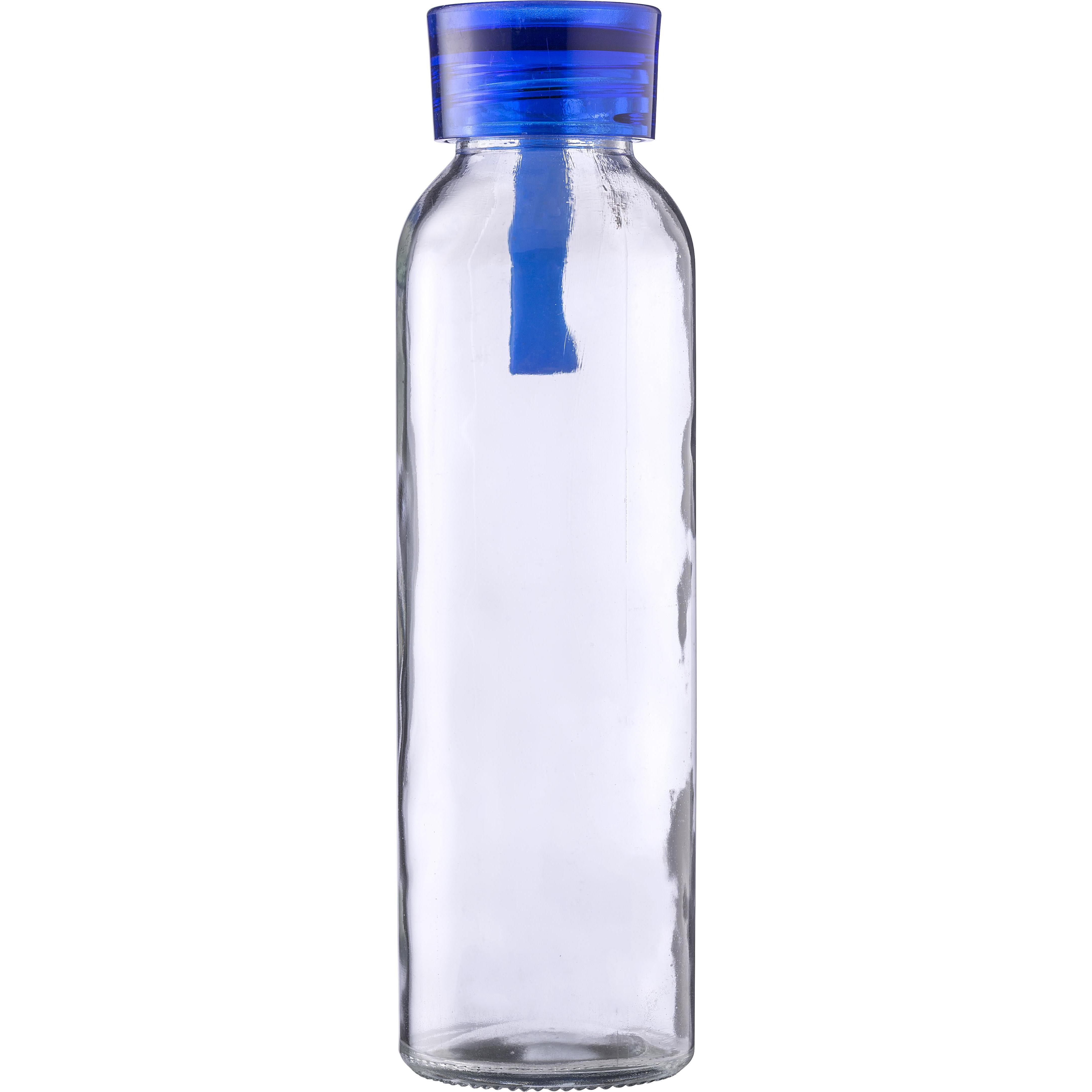 Trinkflasche | Glas | Farbiger Deckel | 500 ml