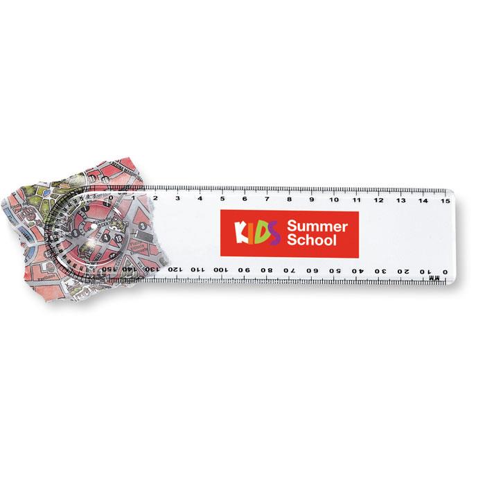 Lineal mit Lupe/Winkelmesser