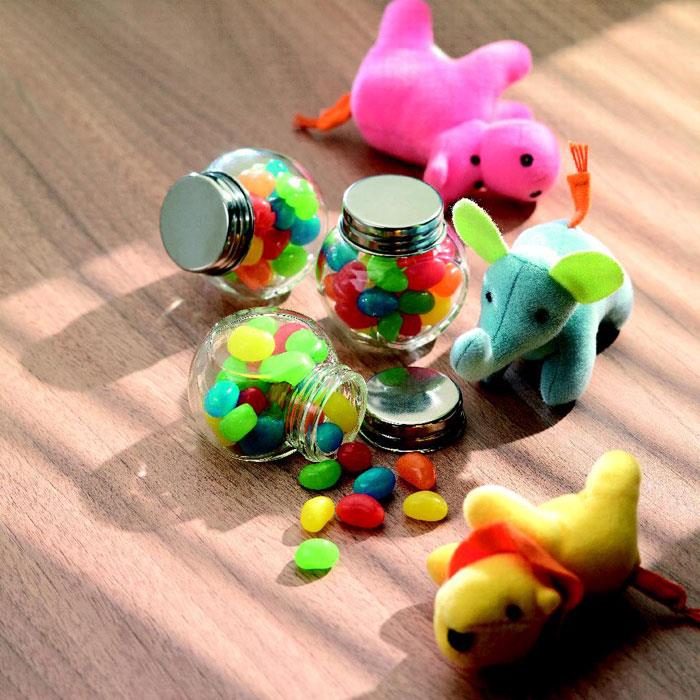 Geleebonbons im Glasspender