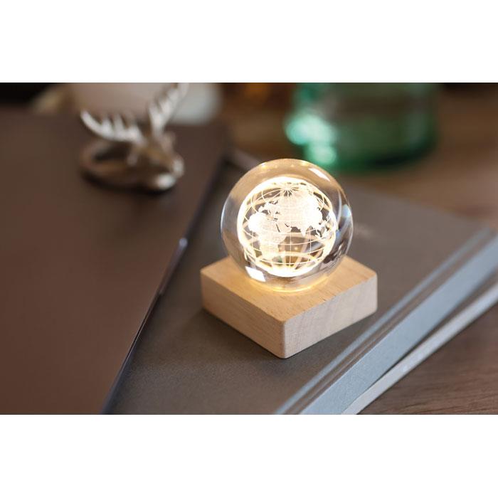 LED-Glaskugel Globus