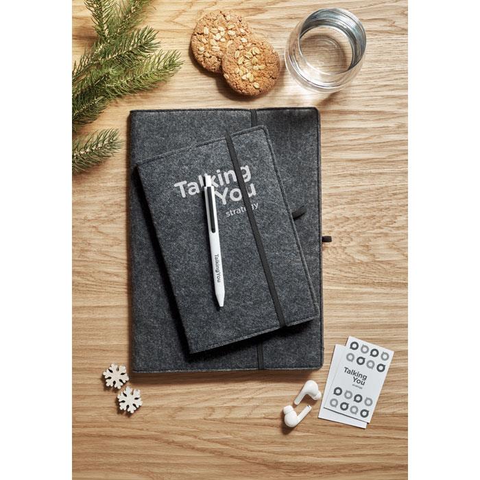DIN A5 Notizbuch RPET-Filz