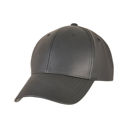 Synthetic Leather Alpha Shape Dad Cap