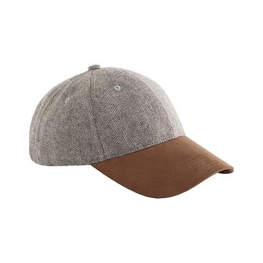 Suede Peak Herringbone Cap