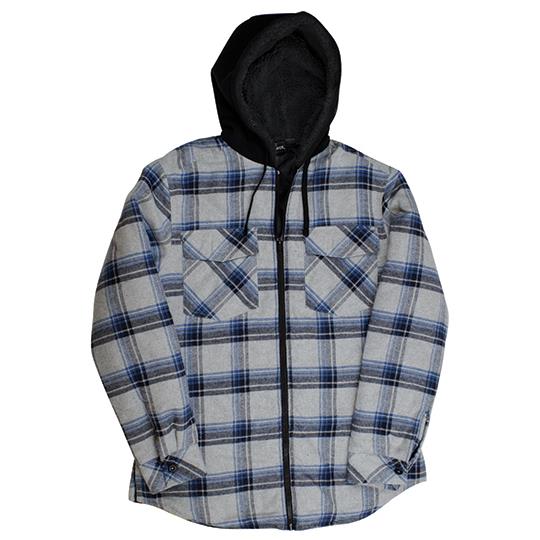 Men´s Flannel Jacket With Sherpa Hoodie