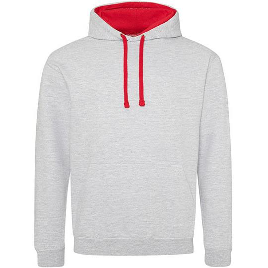 Heather Grey Fire Red