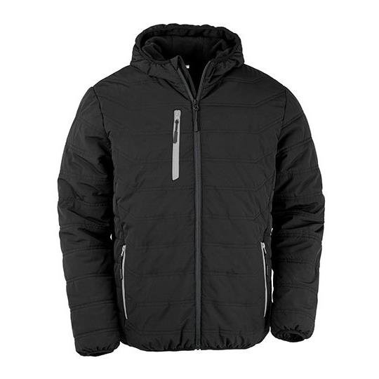 Recycled Black Compass Padded Winter Jacket