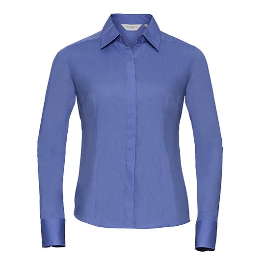 Ladies´ Long Sleeve Fitted Polycotton Poplin Shirt