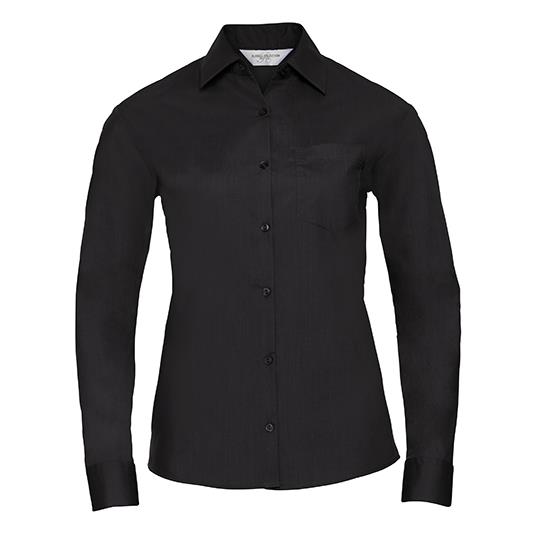 Ladies´ Long Sleeve Classic Polycotton Poplin Shirt