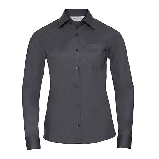 Ladies´ Long Sleeve Classic Polycotton Poplin Shirt