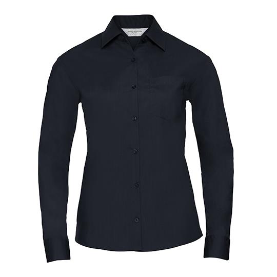 Ladies´ Long Sleeve Classic Polycotton Poplin Shirt