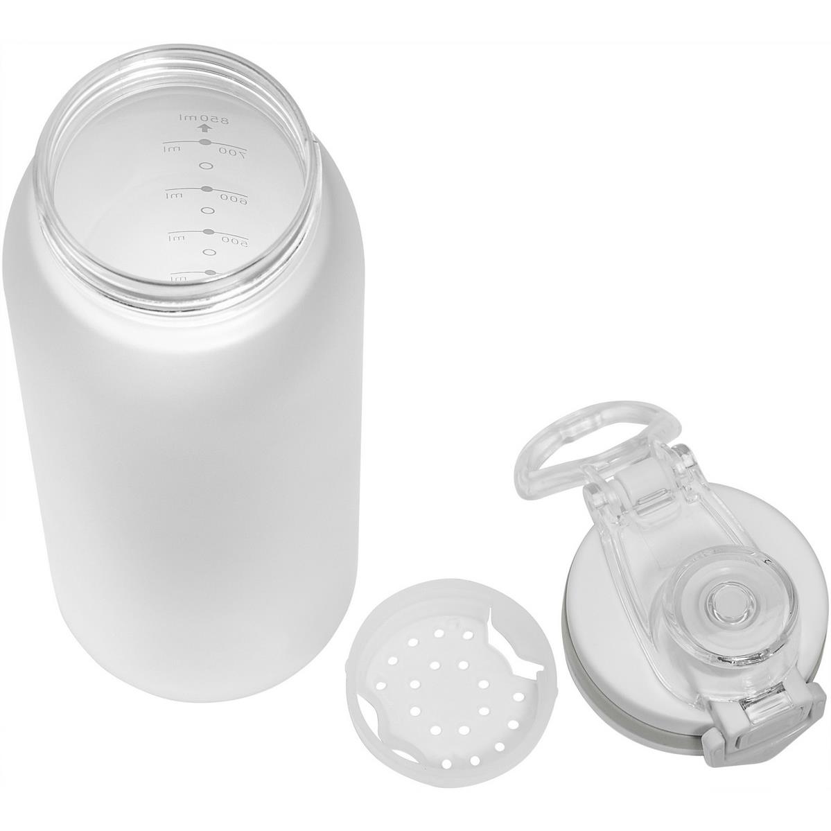 AQUA Stylische Tritantrinkflasche 900ml mit Trinkskala und Siebeinsatz