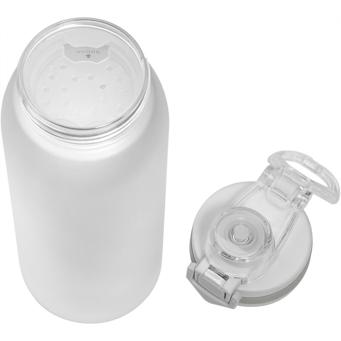 AQUA Stylische Tritantrinkflasche 900ml mit Trinkskala und Siebeinsatz