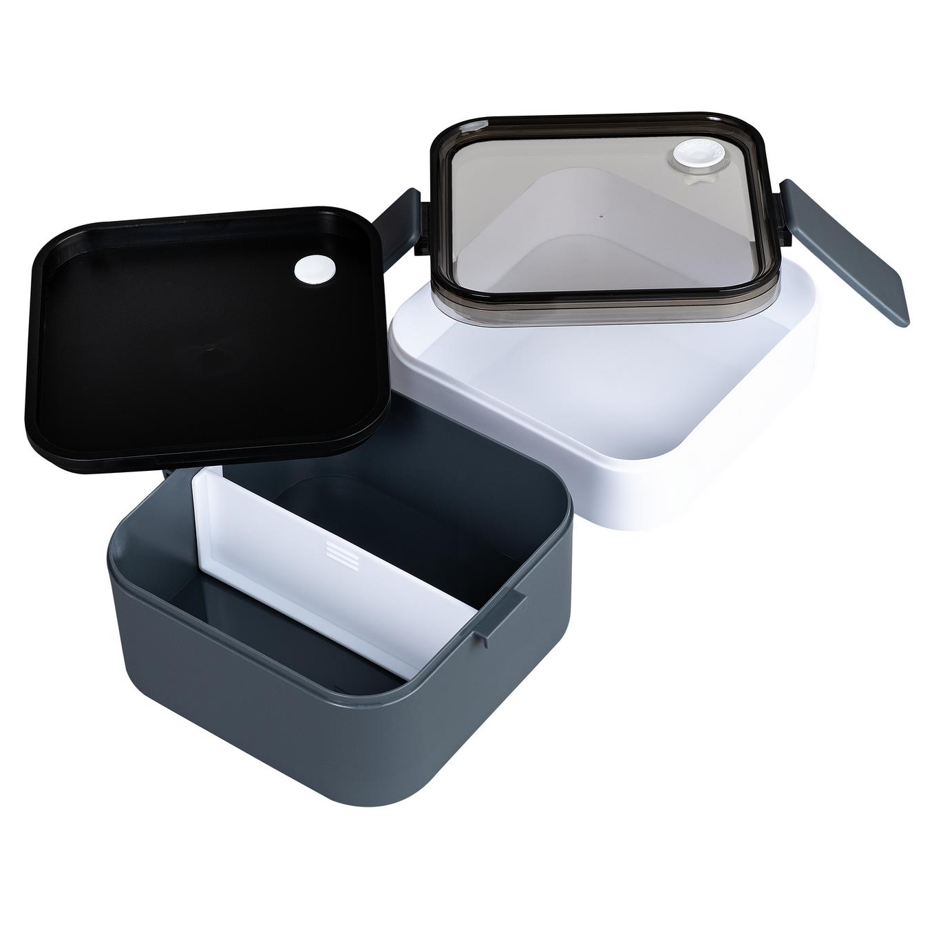 DUO Doppel- Lunchbox mit auslaufsicherem Deckel