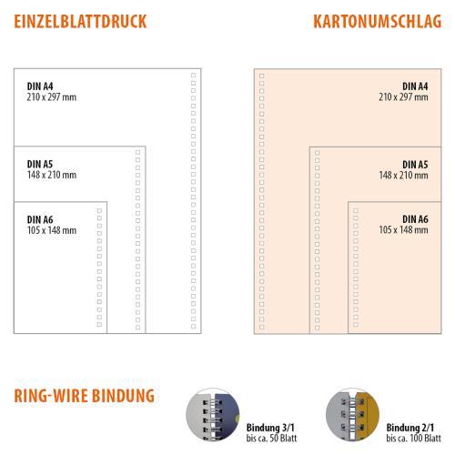 Schreibblock ´Primus Ring-Wire´ DIN A6, 50 Blatt