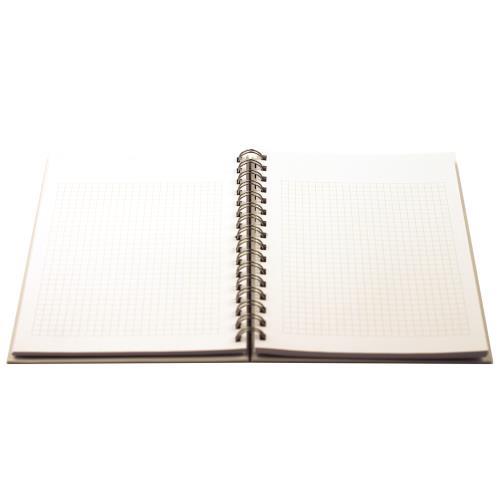 Schreibblock DIN A4 mit Hardcover Ring Wire, 75 Blatt