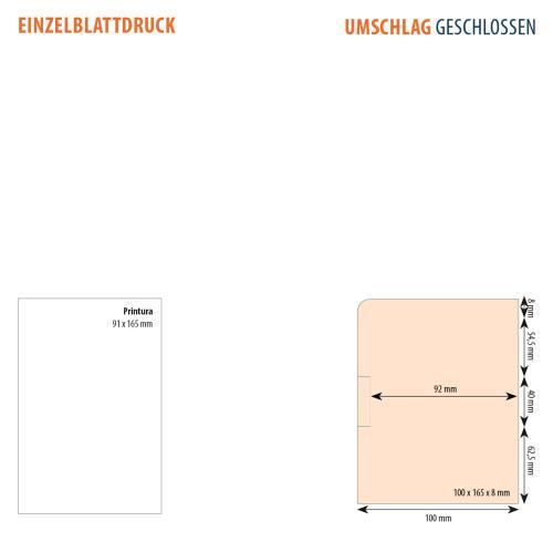 Officeblock ´Pintura´ mit Farbanschnitt 10 x 16,5 x 0,8 cm
