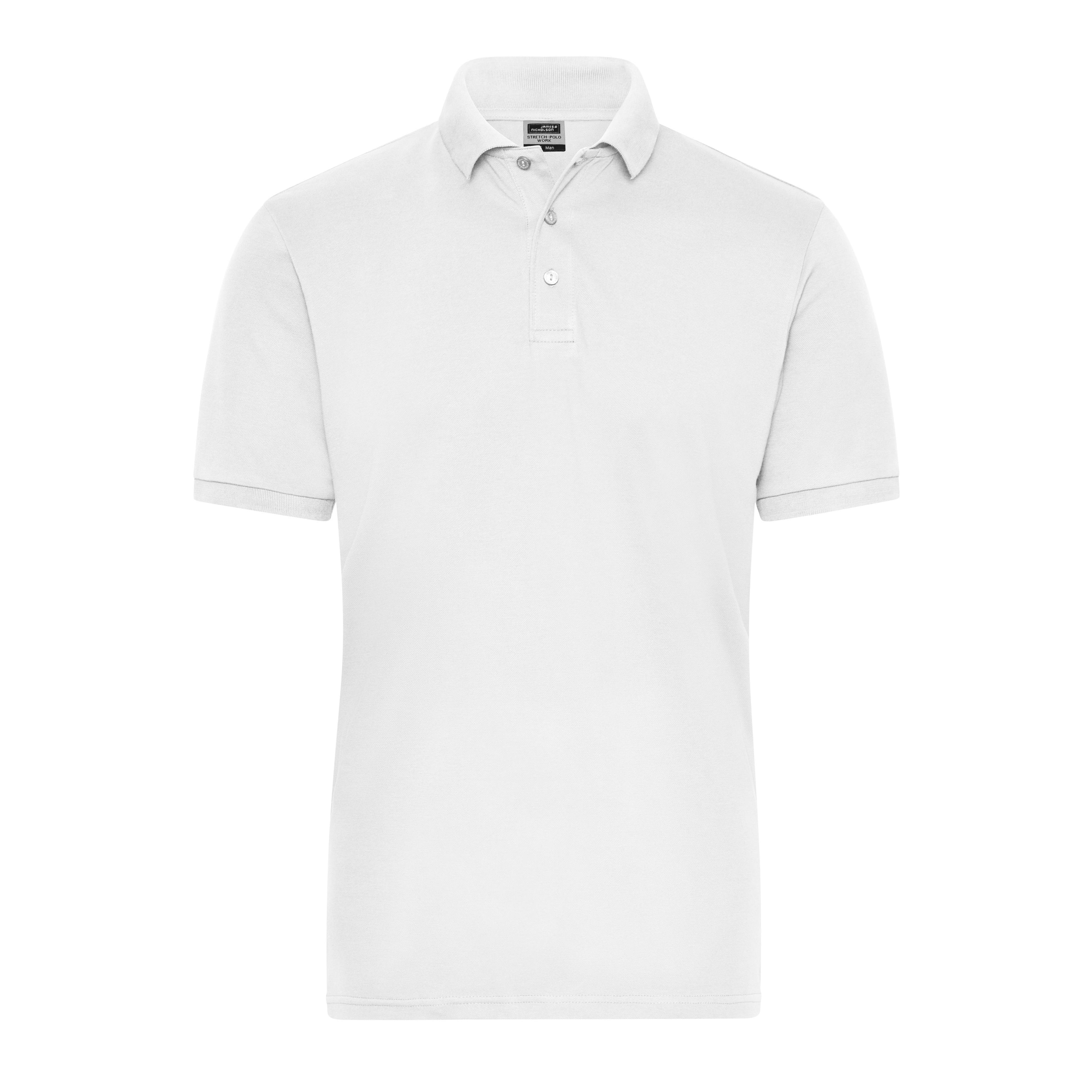 Men´s ORGANIC Stretch-Polo Work - SOLID -   OCS Blended
