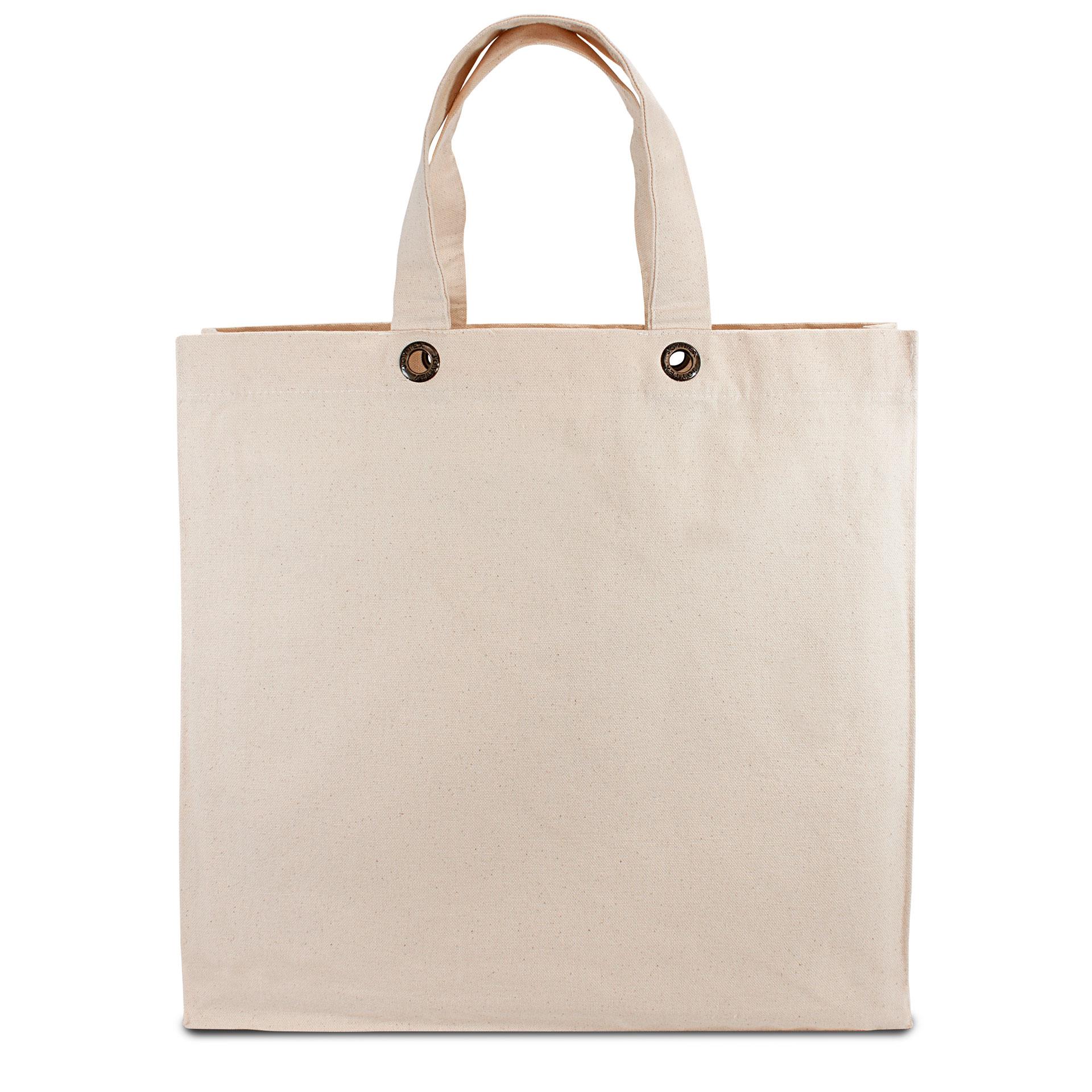 MACAU – Canvas-Tasche mit Boden- und Seitenfalte sowie Metallösen