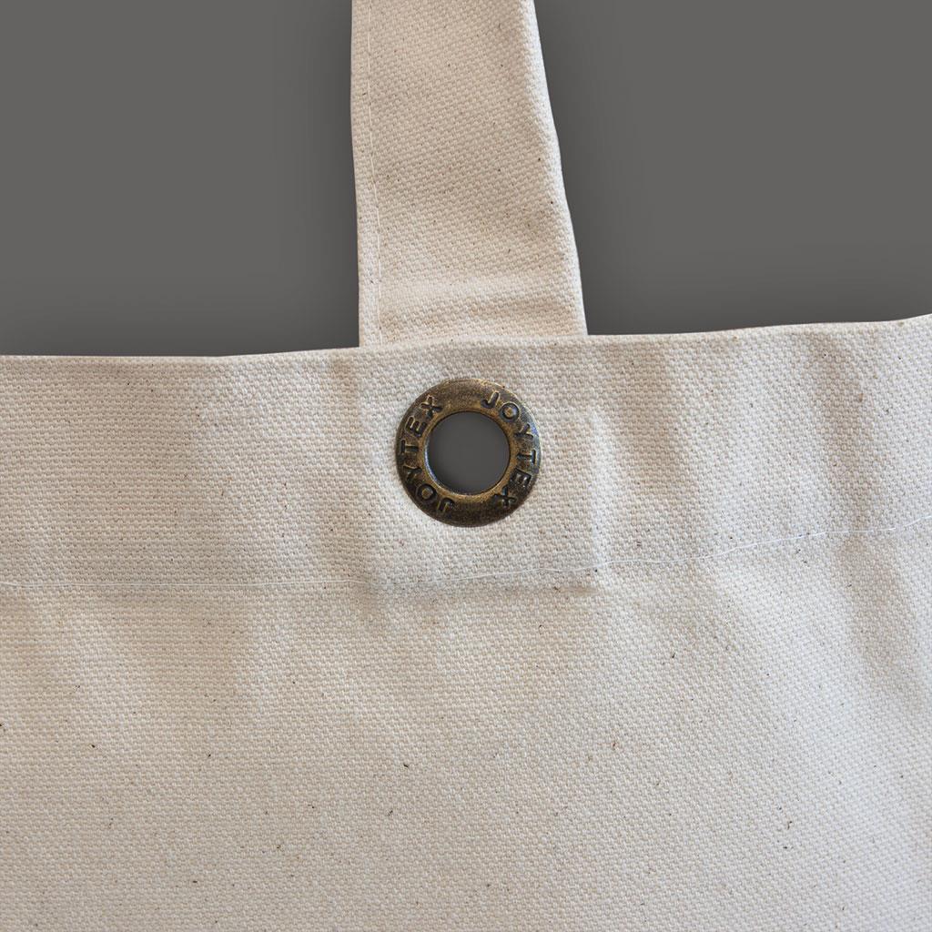 MACAU – Canvas-Tasche mit Boden- und Seitenfalte sowie Metallösen