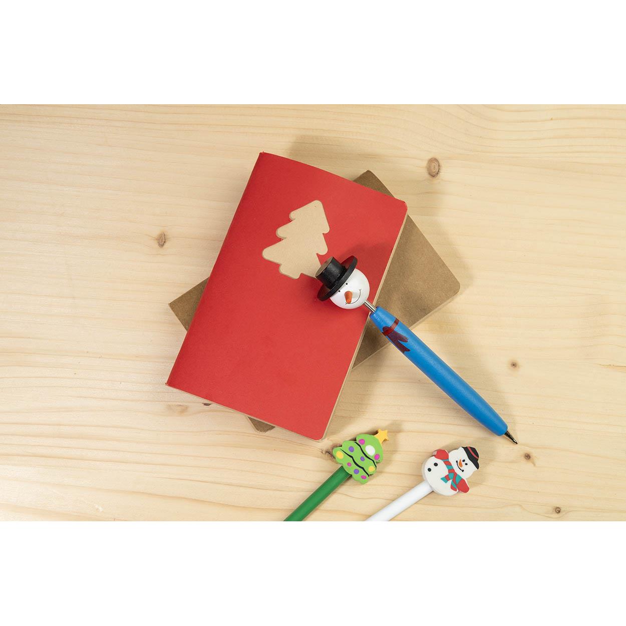 Bleistift mit Weihnachtsfigur, Schnemann