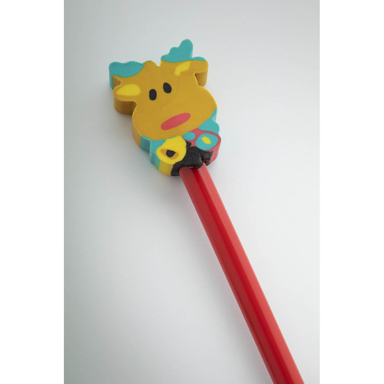 Bleistift mit Weihnachtsfigur, Rentier