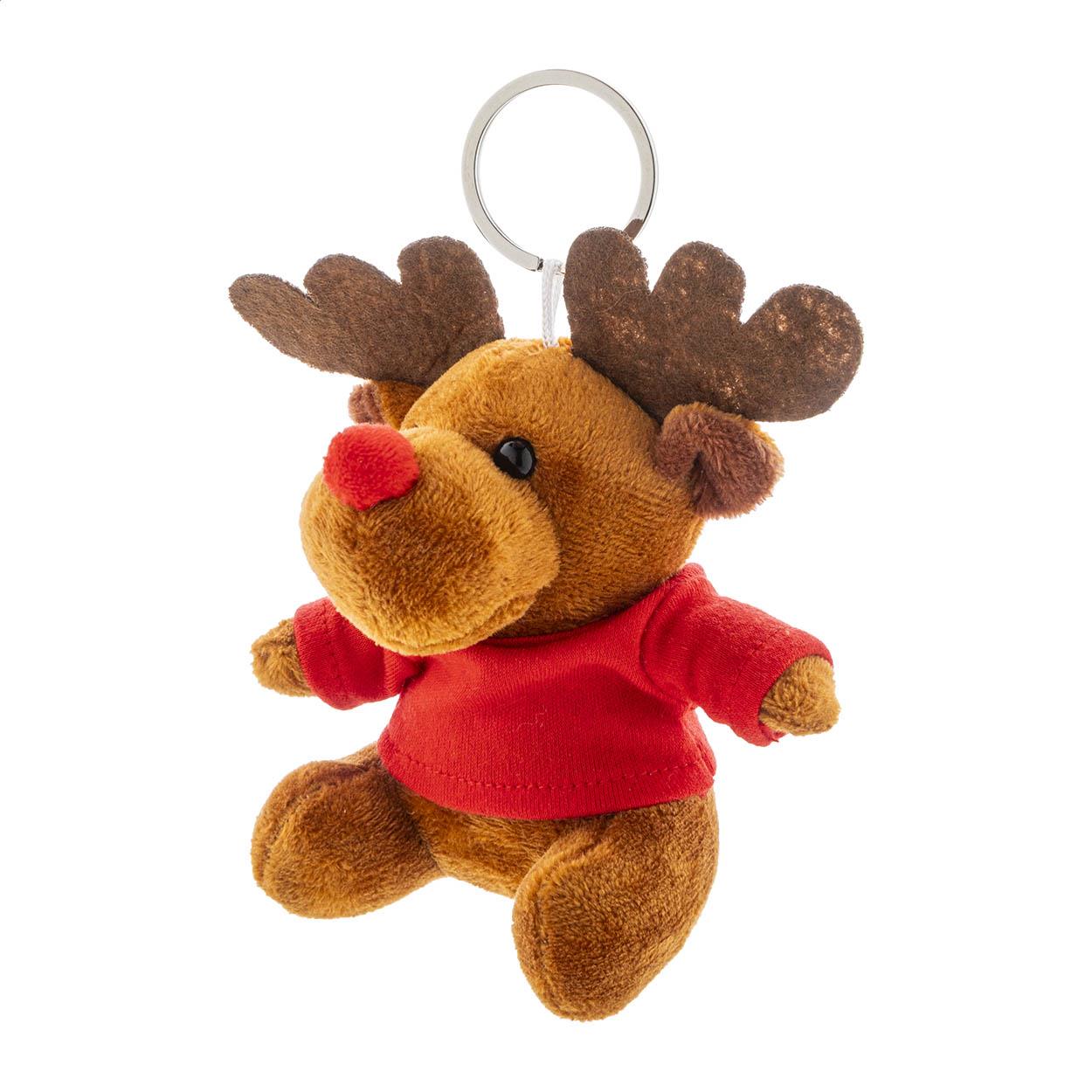 Plüsch-Weihnachtsrentier-Schlüsselanhänger