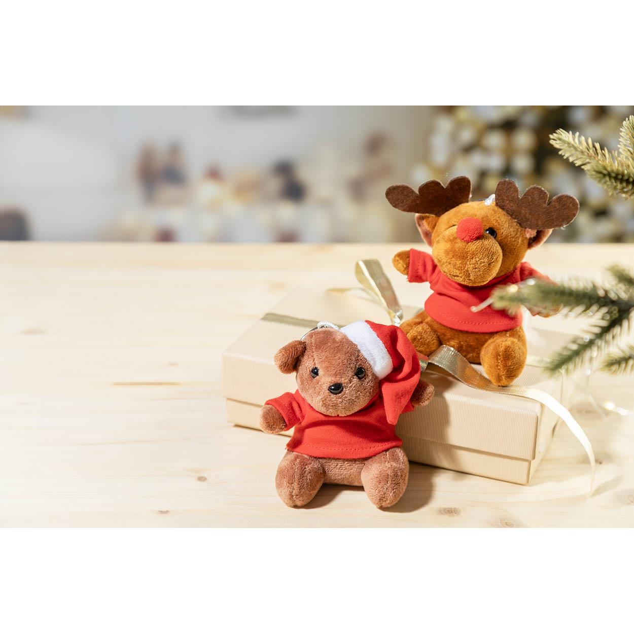 Plüsch-Weihnachts-Teddybär-Schlüsselanhänger