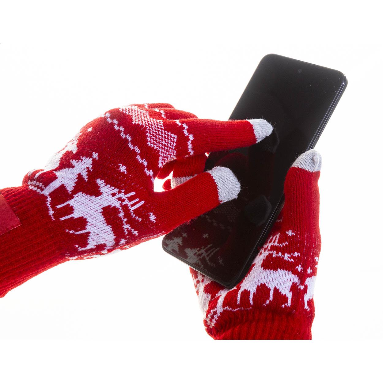 Weihnachtliche Touchscreen-Handschuhe