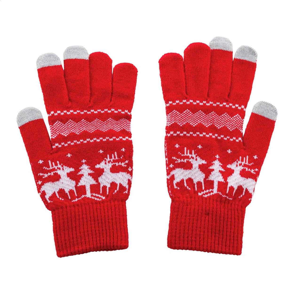 Weihnachtliche Touchscreen-Handschuhe