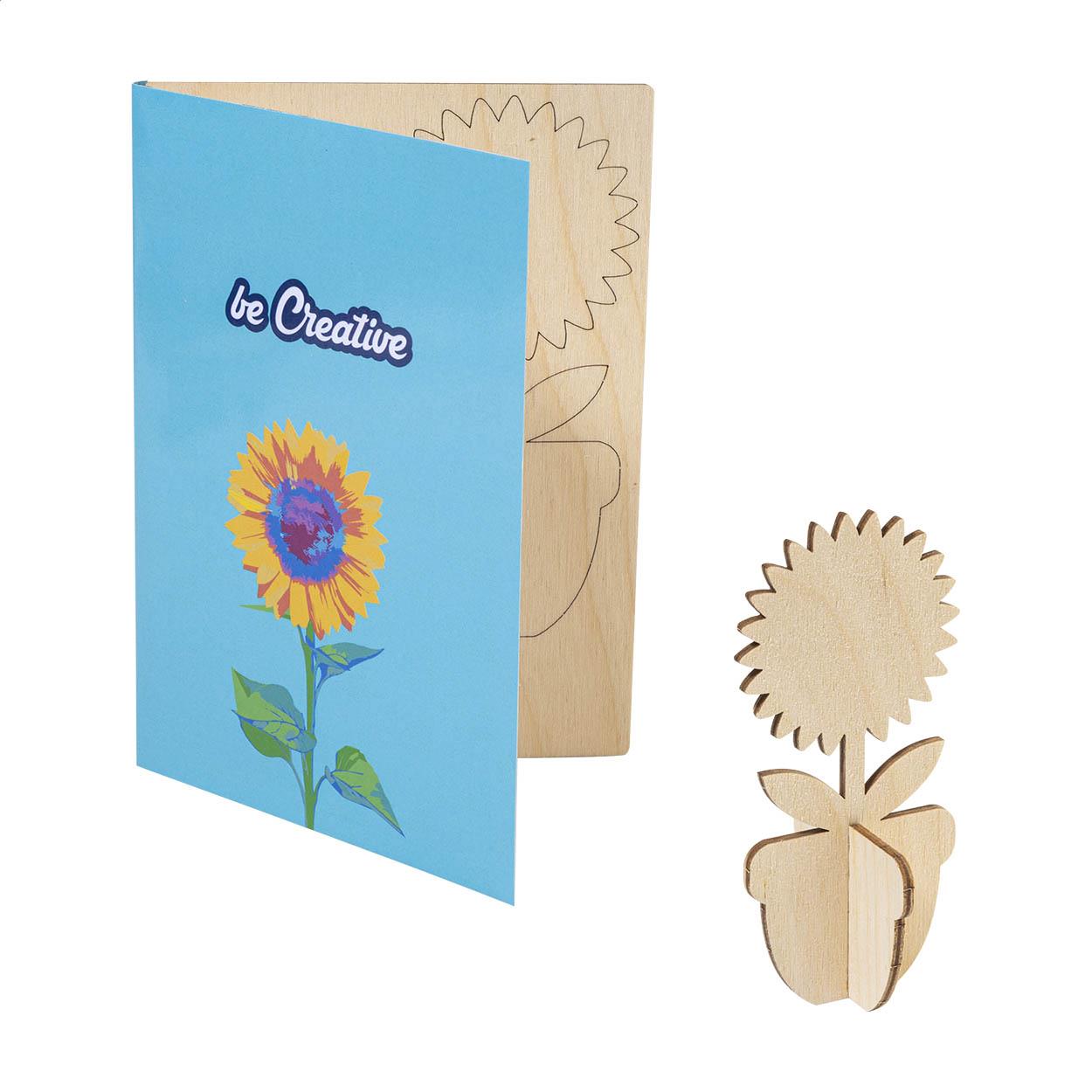 individuelle Puzzle-Postkarte, Blume