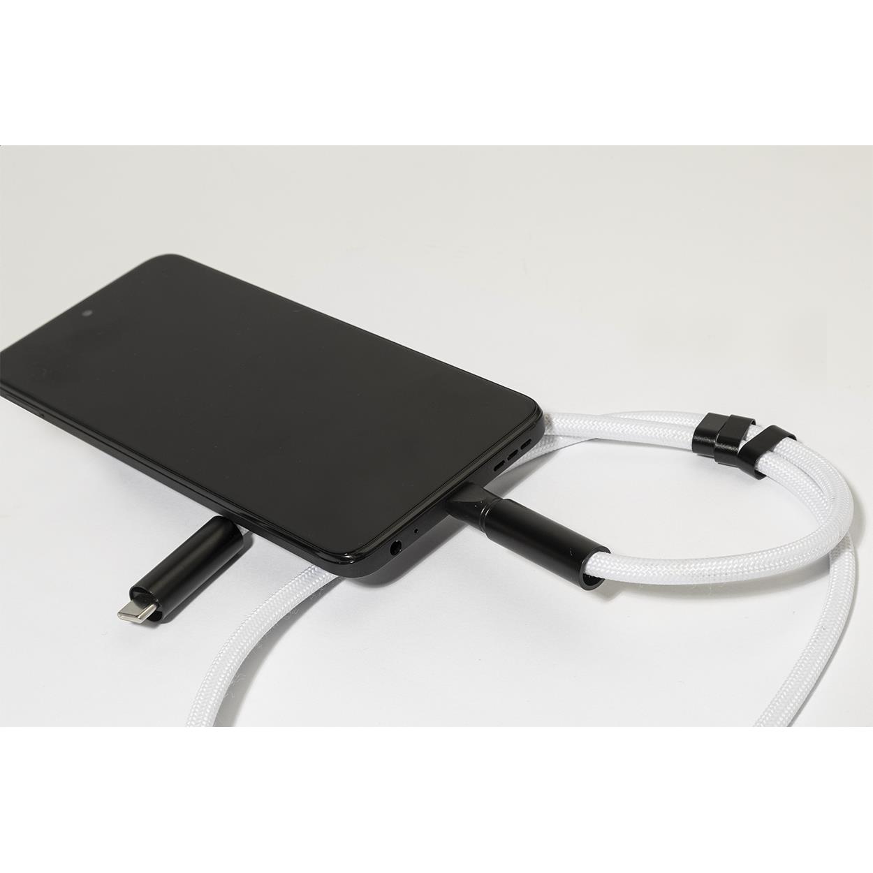 60W Lanyard mit Lade- und Datenkabel aus RPET