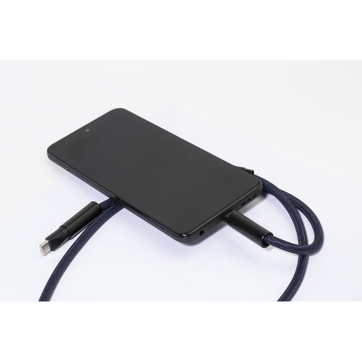 60W Lanyard mit Lade- und Datenkabel aus RPET
