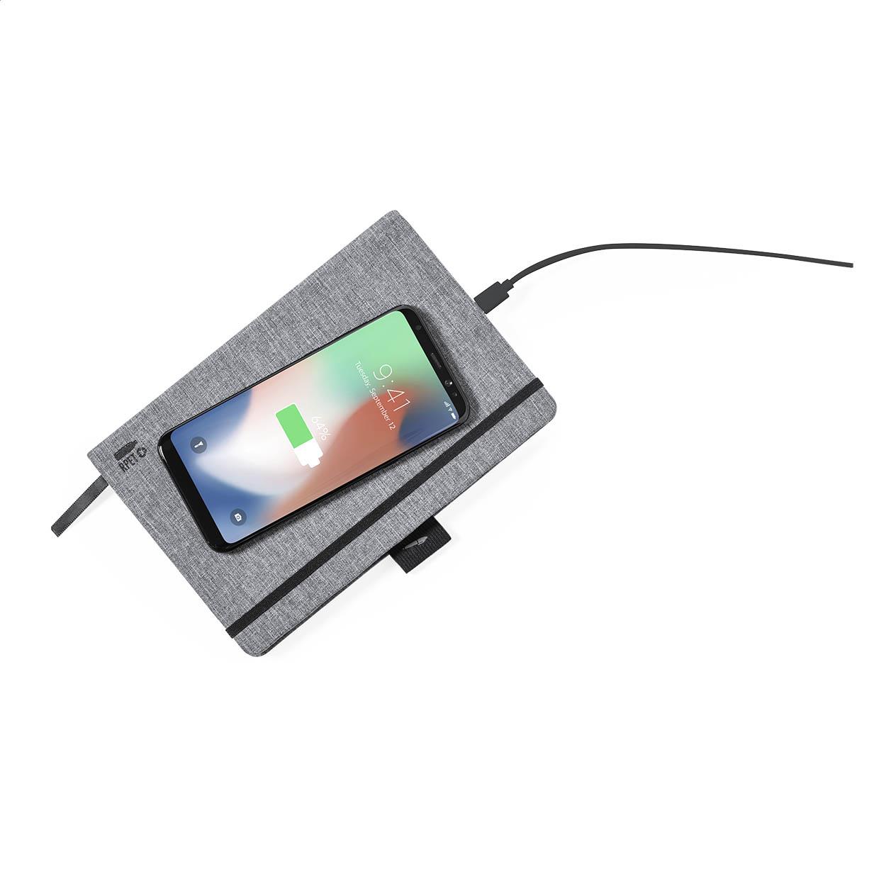 Notizbuch mit Wireless-Charger