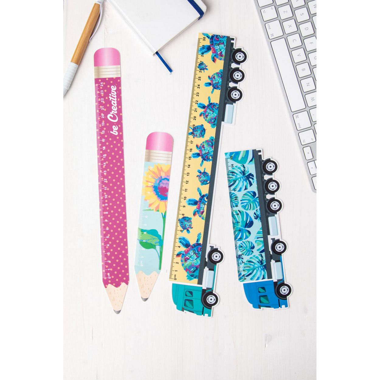 24 cm Lineal, Bleistift