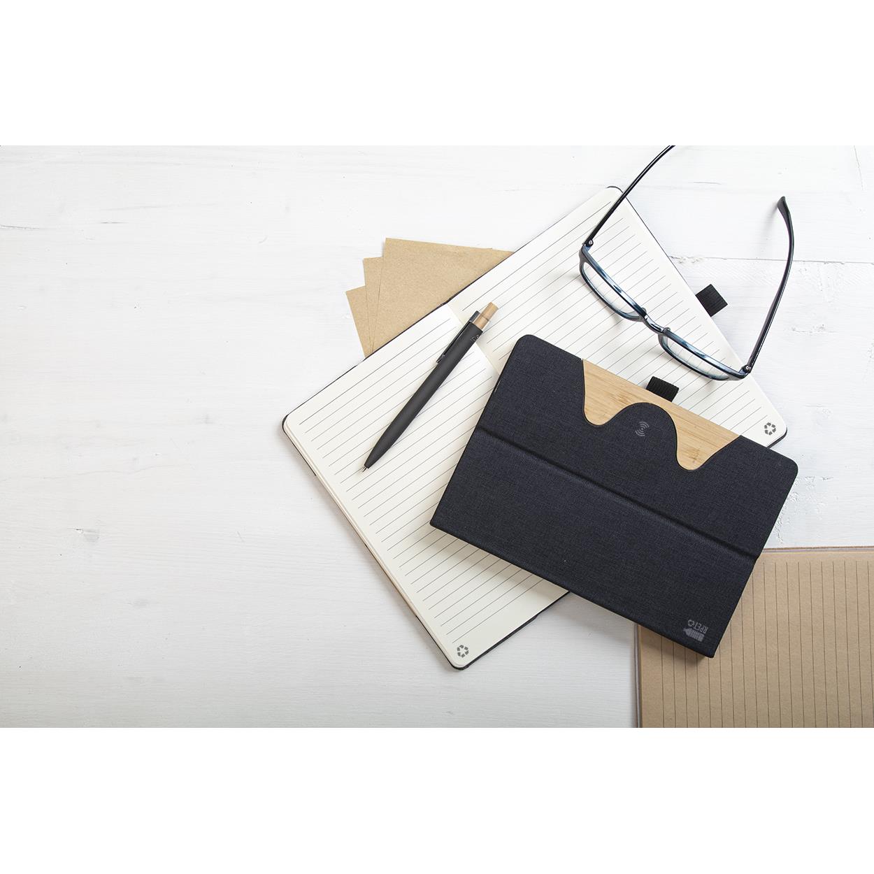 RPET Wireless-Charger/Notizbuch