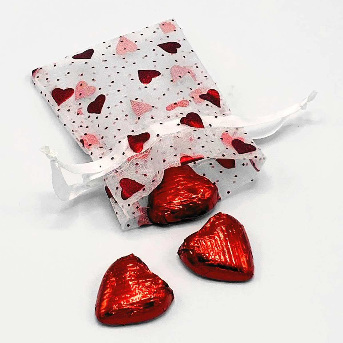 Organzasäckchen ´Heart´, neutral