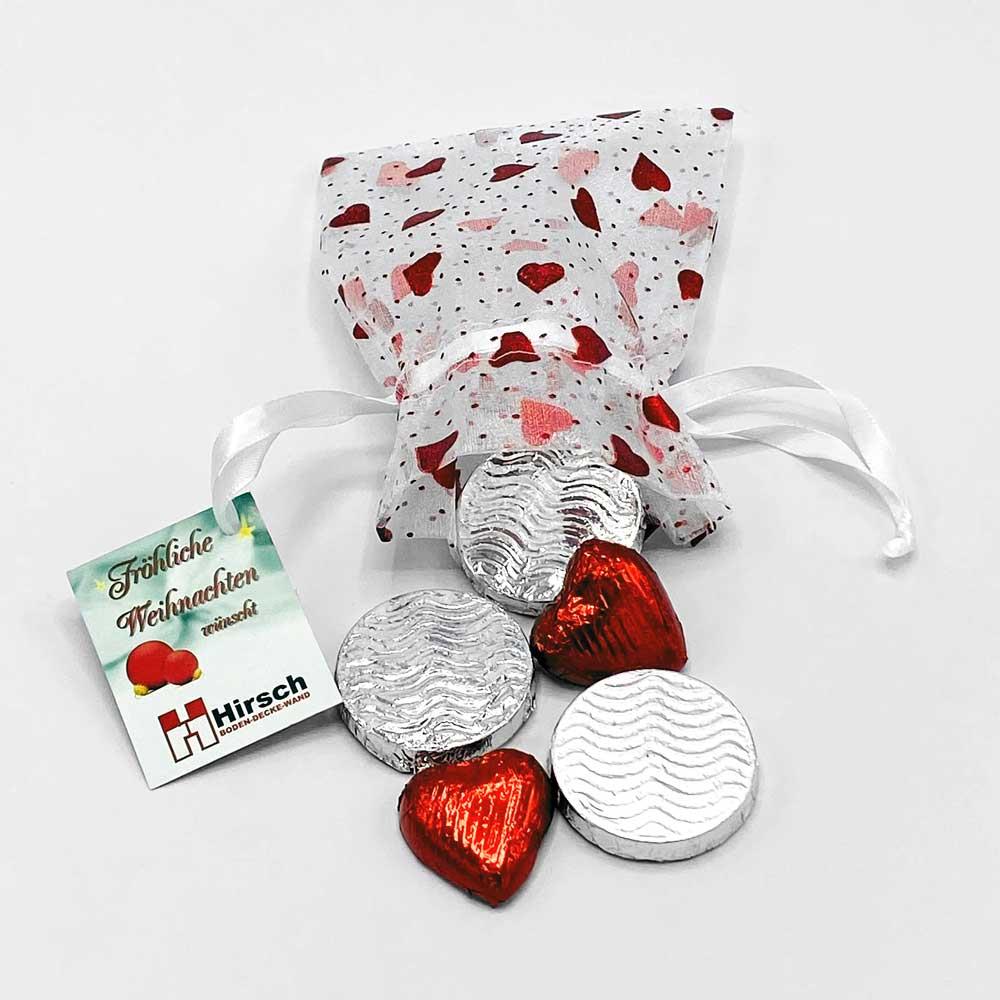 Organzasäckchen ´In Love´, mit Karte
