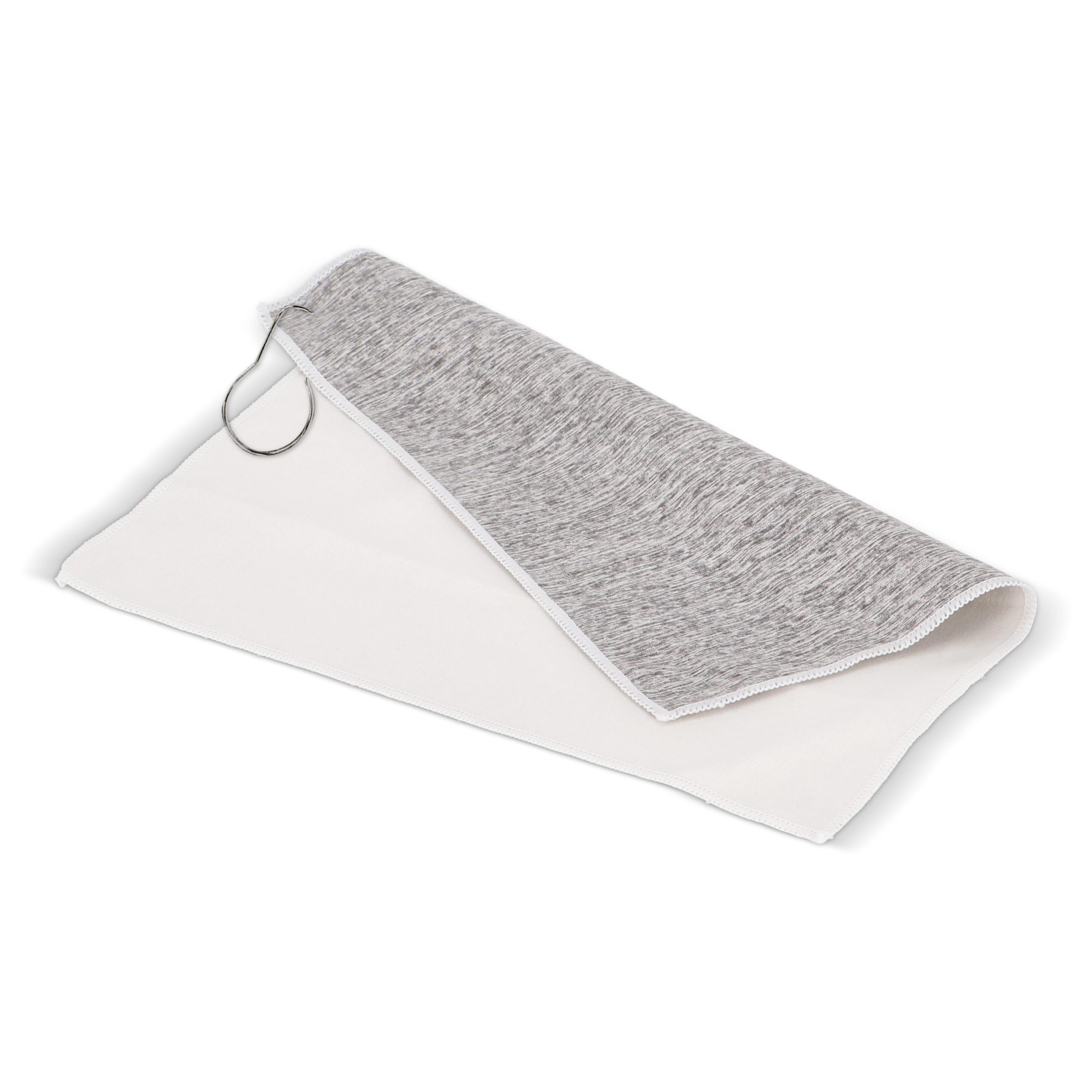 Schnelltrocknendes Golfhandtuch mit Haken R-PET 30 x 30 cm Sublimation