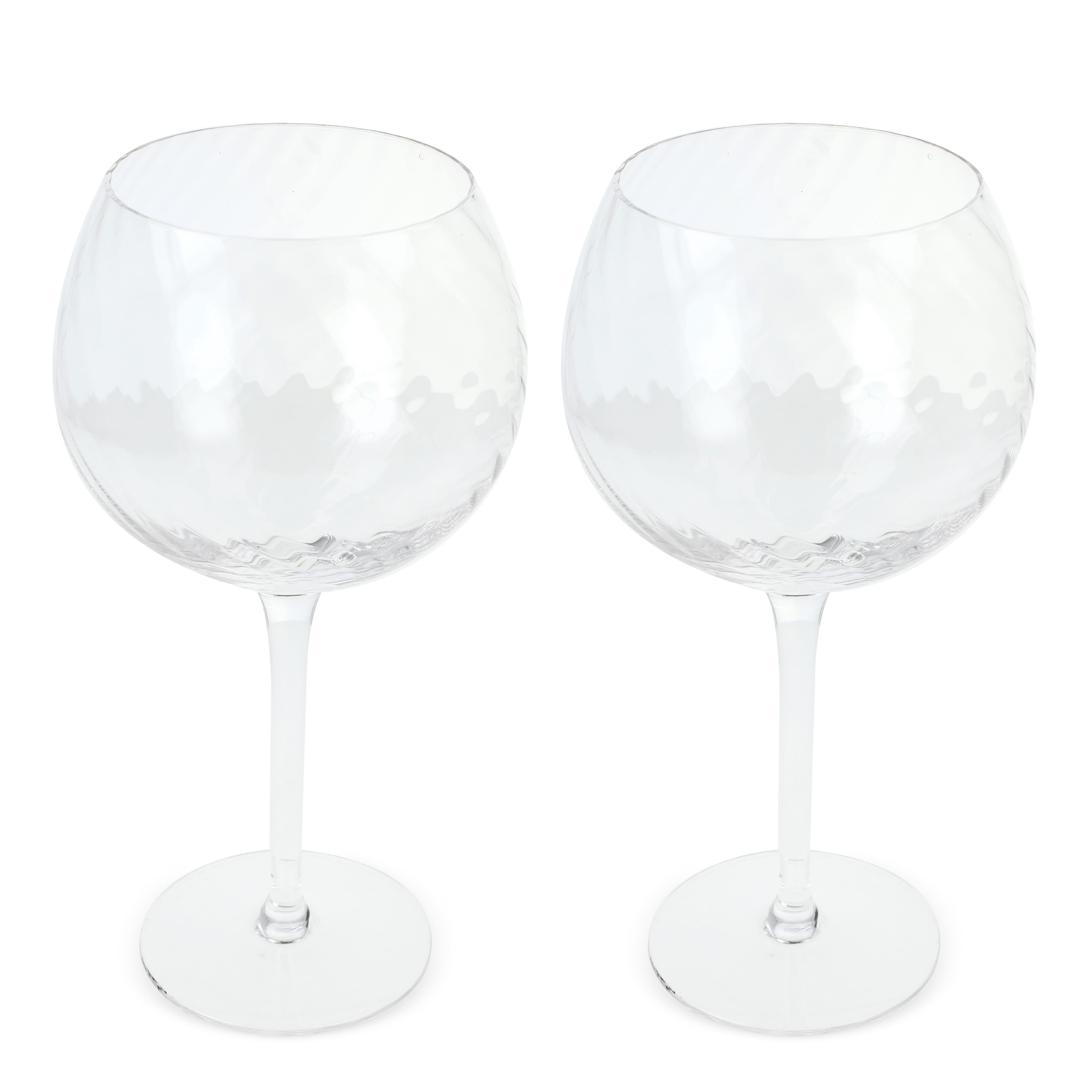 Byon Opacity 2er-Set Weingläser mit stilvollem Glasmuster 470ml